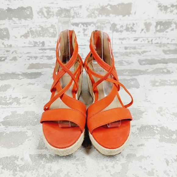 New Eileen Fisher Wanda Orange Suede Espadrille H603 - Picture 3 of 12